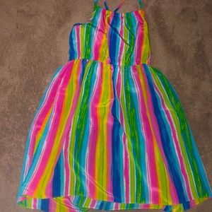 Color full stripped sun dress.